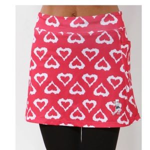 Running Skirts Watermelon Hearts Athletic Skirt with compression shorts